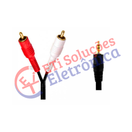 Cabo P2 Macho 2 Rca Macho 1,5m Cabo P2 Macho 2 Rca Macho 1,5m