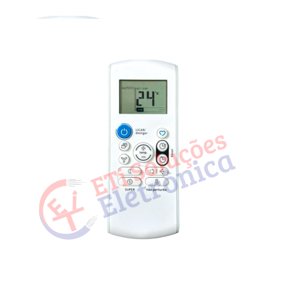 Controle AR Midea LE-7302 Controle AR Midea LE-7302