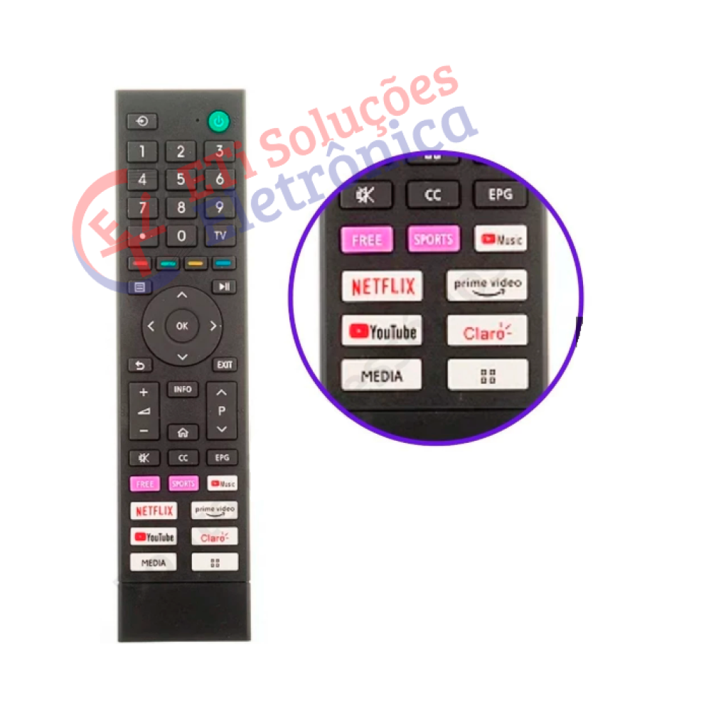 Controle Tv SEMP/TCL/TOSHIBA Ct95017 Tb001 CT95030 Controle Tv SEMP/TCL/TOSHIBA Ct95017 Tb001 CT95030